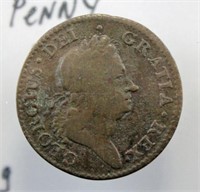1 Rosa Americana Penny, 1722