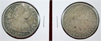 1795 and 1796 Bolivia Silver 8 Reales