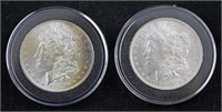Pair of BU Morgan Silver Dollars, 1887-P