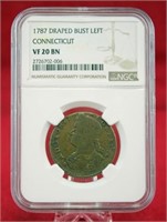 1787 Connecticut Copper, NGC VF 20 BN