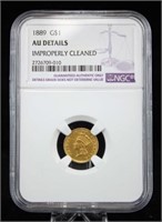 1889 U. S. One Dollar Gold Coin