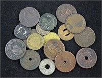 17 Coins and Tokens of both U.S. and World
