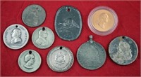 Group of 9 medals incl. Hudson Bay, Peace medals