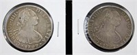 1791 and 1797 Mexican Silver 8 Reales