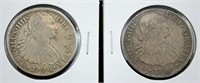 1794 and 1797 Mexican Silver 8 Reales