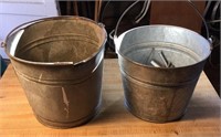 2 Galvanized buckets