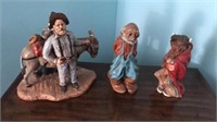 Ceramic Indian, old man and prospector