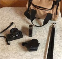 Asahi Pentax K1000 Camera And Accessories