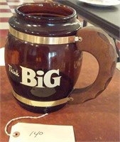HUGE big thinker beer mug signed Siesta Ware