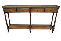 Tom Glavine's Leather Console Table