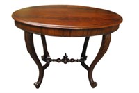 Antique Flaming Mahogany Oval Table