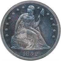 $1 1852 ORIGINAL. PCGS PR65 CAC