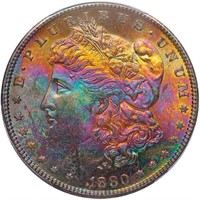 $1 1880-S PCGS MS64 CAC EX AURORA BOREALIS