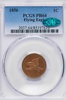 1C 1856 FLYING EAGLE PCGS PR64 CAC
