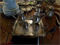 William Rogers silver plated tea set, coffee pot