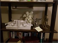 Angel book ends statue brass unicorn