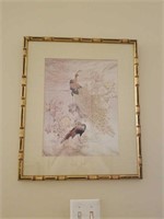 Nice framed peacock picture - 2 pictures & 1
