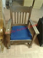 > Mission style wood rocking chair