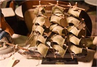 Wooden carved sailing ship "1869 cutty sark"