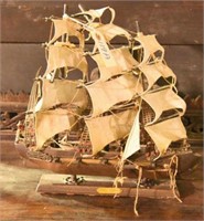 Wooden Hand Carved Sailing Ship 1780 Frag Espanola