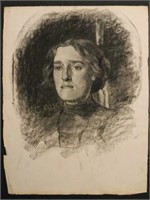 Charcoal Portrait of Woman