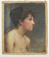 "Portrait of Girl - Paris" Oil on Canvas