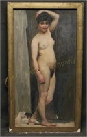 1886-89 Full Length Nude Woman Oil on Canvas