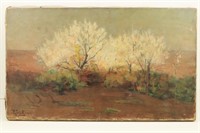 1900 Trees in Landscape Oil on Canvas