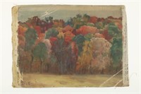"Hillside-Woods in Autumn" Oil on Canvas