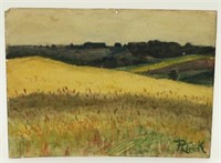 Kansas Wheatfield Watercolor
