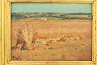 Wheat Field "Harvest" Oil on Canvas Nelson Atkins