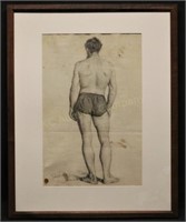 1883 Male Standing Study St. Louis Nelson Atkins