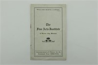1909-10 Fine Arts of Kansas City Class Brochure