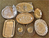 8 PCS. OF SILVER PLATE SERVING DISHES