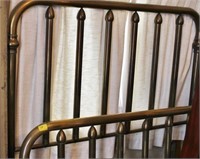 FULL SIZE BRASS BED WITH RAILS