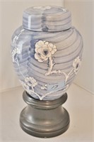 CRAFT MADE ASIAN GINGER JAR WITH STAND "MADE FOR