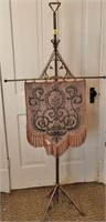 BRASS AND BEADED FIRE SCREEN
