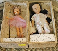 2 DOLLS WITH CLOTHES