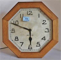 NEW HAVEN WALL CLOCK WITH OAK FRAME