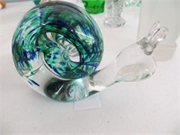 ART GLASS - SNAIL WEDGEWOOD ENGLAND