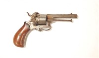 French pinfire revolver 7.65mm, 3.25" octagon
