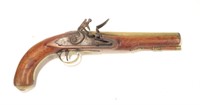 Flintlock pistol .58 Cal., 8" brass barrel, N/P