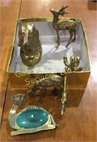 Assorted brass animals