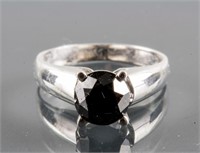 14k White Gold 2.20ct Black Diamond Ring CRV $6575