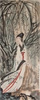 Fu Baoshi 1904-1965 China Watercolour Beauty