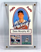 Signed Dale Murphy Baseball Postcard in Plastic