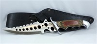Frost Fixed 9" Blade Knife Wood Handle & Sheath