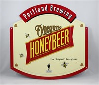 1980's Portland Brewing Honey Beer Metal Sign