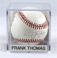 Autographed Frank Thomas Baseball in Case COA