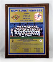 1996 New York Yankees World Series Plaque